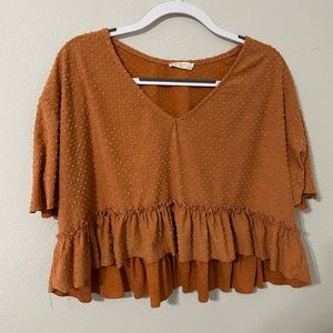 Fall Blouse - rust color